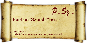 Portes Szerénusz névjegykártya